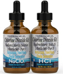 Crystal Clear Chlorine Dioxide Kit | Hydrochloric Acid 4-5% (HCl) : Sodium Solution (8oz) Liquid Set, , 4 Fluid Ounces, Pack of 2