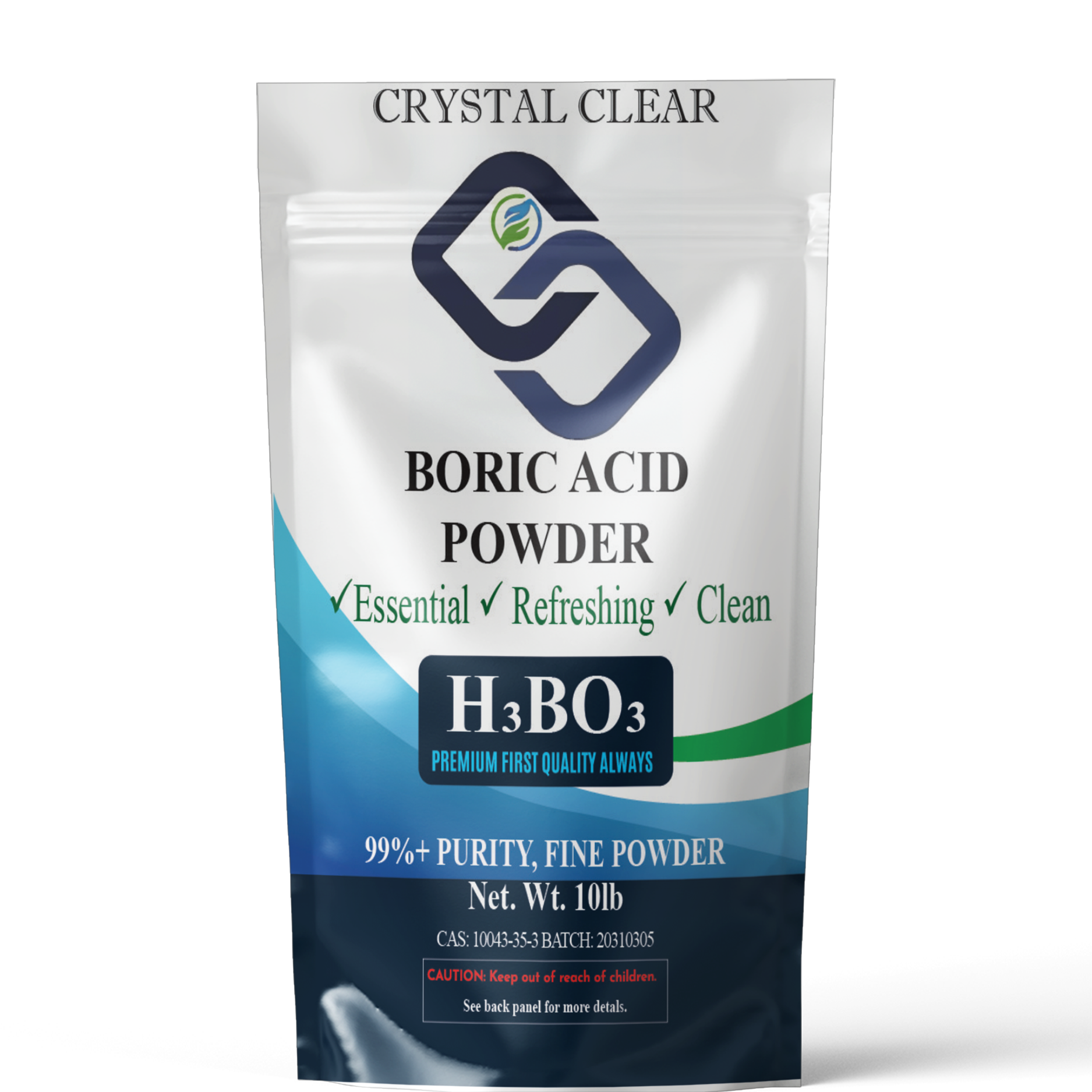 Boric Acid Powder 5 lb Premium, Versatile: Crystal Clear Lab