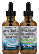 Crystal Clear Chlorine Dioxide Kit w/ Citric Acid Solution, Large 4 Ounce Set ( 2 Bottle )