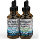 Crystal Clear Lab Chlorine Dioxide with Citric Acid, 4 Ounces Bottles, Glass