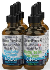 Crystal Clear Chlorine Dioxide Kit w/ Citric Acid Solution, Large 4 Ounce Set ( 2 Bottle )