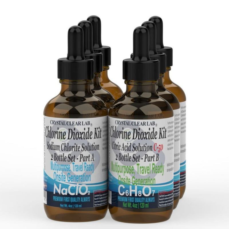 Chlorine Dioxide with Citric Acid, 4oz 8 Bottles Total