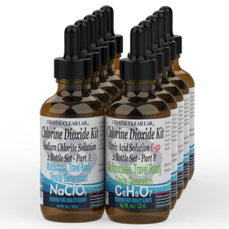 Chlorine Dioxide with Citric Acid, 4oz 8 Bottles Total