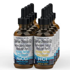 Crystal Clear Chlorine Dioxide Kit | Hydrochloric Acid 4-5% (HCl) : Sodium Solution (8oz) Liquid Set, , 4 Fluid Ounces, Pack of 2