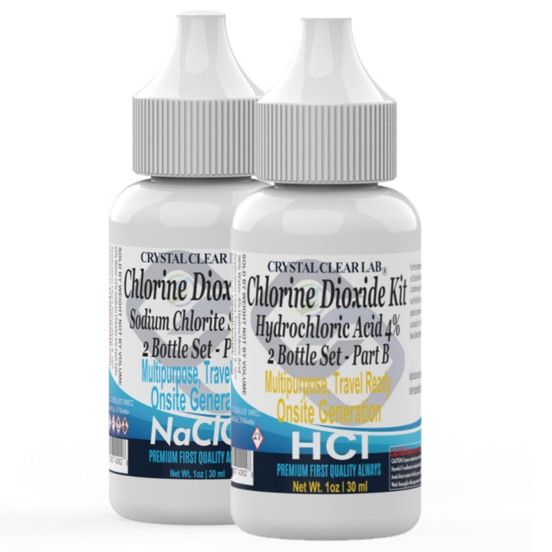 Chlorine Dioxide and Hydrochloric Acid Solution Kits 1 Ounce