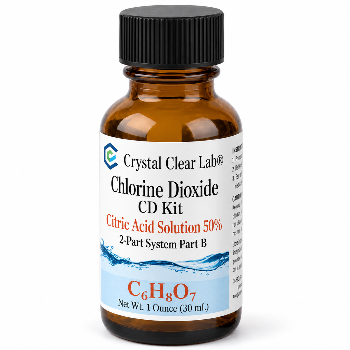 Individual Liquid Components — Citric Acid Solution 50% / 1 oz / Amber Glass