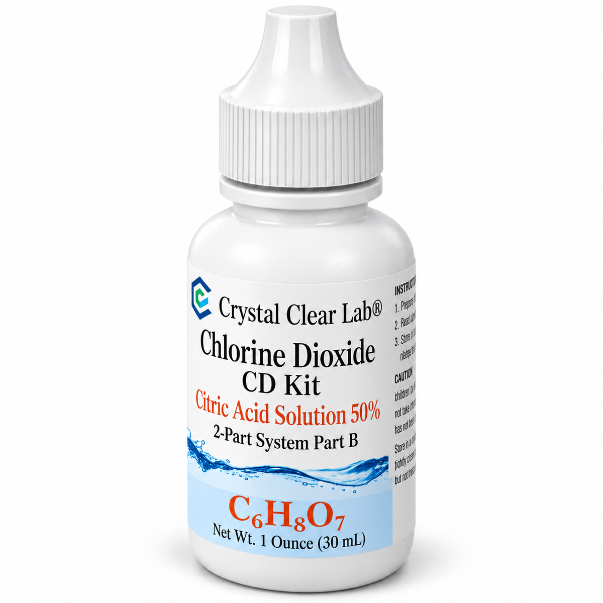 Individual Liquid Components — Citric Acid Solution 50% / 1 oz / HDPE Plastic