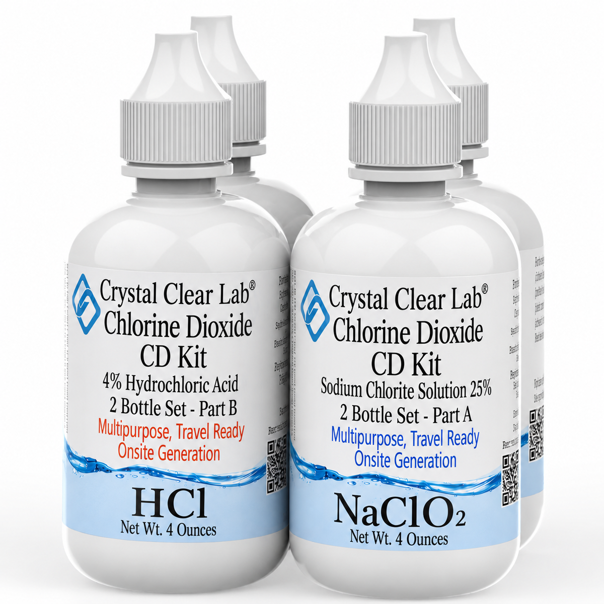 4 oz / HDPE Plastic / 2 Kits (4 bottles)