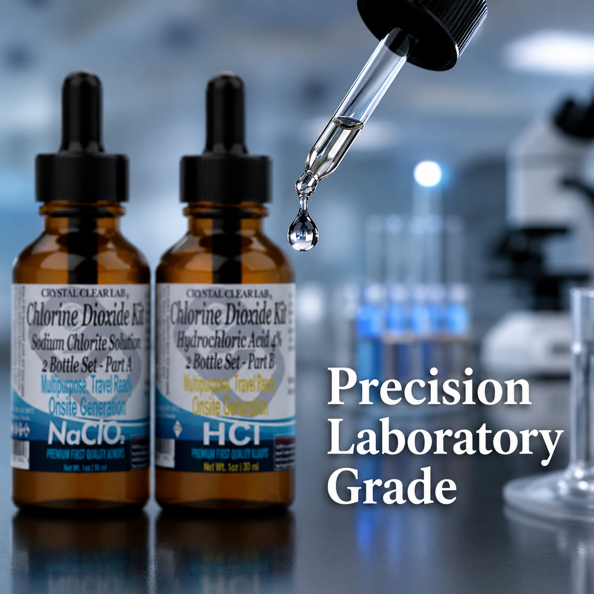 Crystal Clear Lab HCl kit — science-themed secondary image