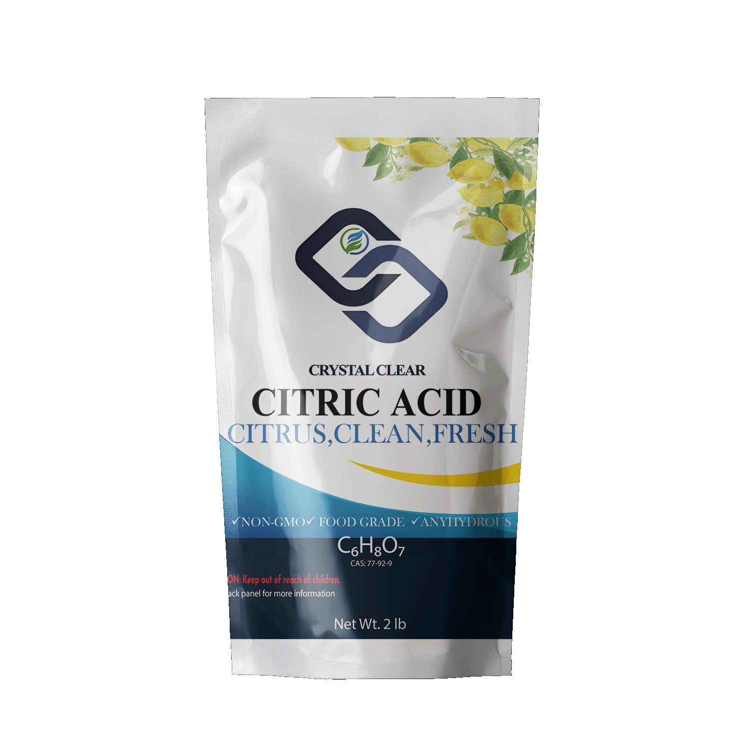 Crystal Clear Citric Acid Powder, Food Grade Non GMO Bulk