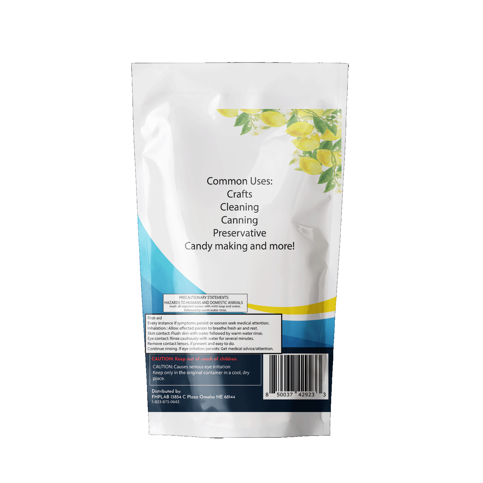 Crystal Clear Citric Acid Powder, Food Grade Non GMO Bulk