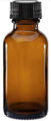 Amber Boston Round Glass Bottle 1oz 2oz 4oz sizes