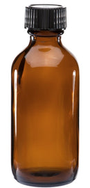 Amber Boston Round Glass Bottle 1oz 2oz 4oz sizes