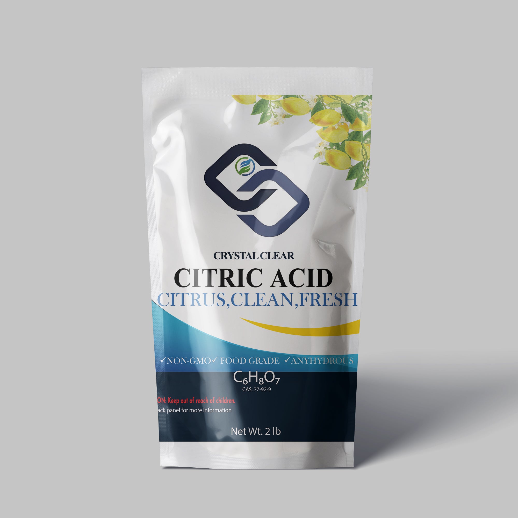 Crystal Clear Citric Acid Powder, Food Grade Non GMO Bulk