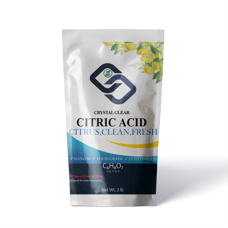 Crystal Clear Citric Acid Powder, Food Grade Citric Acid Crystals Non GMO Bulk for Cleaning Bath Bombs